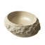 Vasque de salle de bain ovale irrégulière en résine de 45,7 cm (18 po), motif pierre, aspect artistique, beige, sans robinet, durable et facile d'entretien.