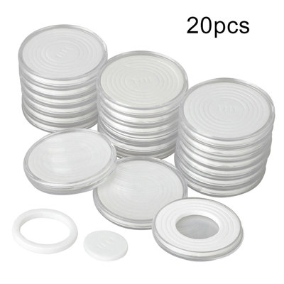 20 ensembles de boîtes de rangement transparentes pour porte-monnaie de 46 mm pour la remise des prix
