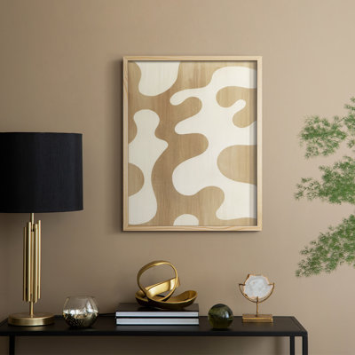 Sienna Ripples I, reproduction encadrée - bois massif