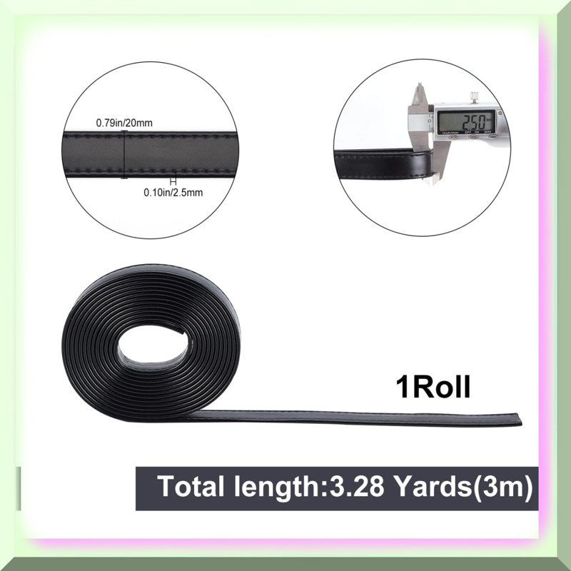 Leather Straps Double Sided 0.8 Inch Wide