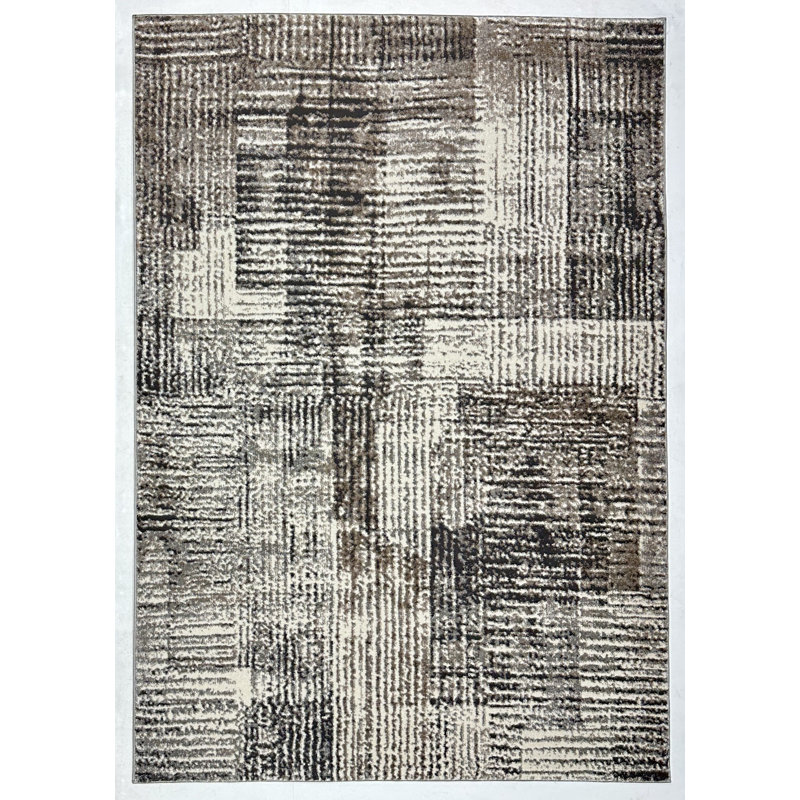 Tapis moderne moderne abstrait 9 x 12 pour tapis de salon, Rectangle 9 pi 2 po x 12 pi 6 po