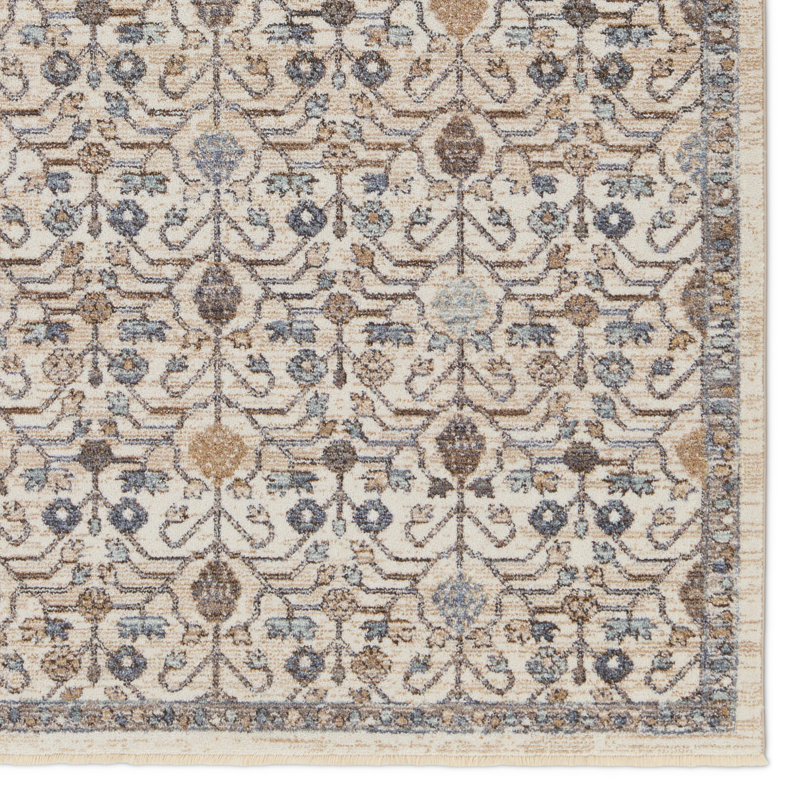 Tapis bleu / or Primrose, Rectangle 5 pi x 8 pi