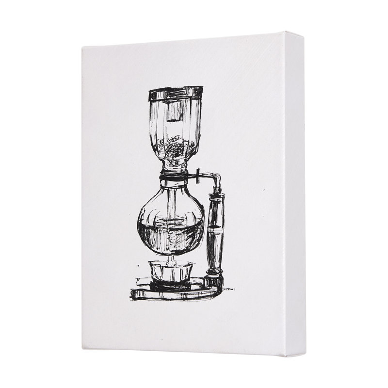 Toile texturée embellie à la main Siphon, H 20 po x l 15 po x P 1,5 po