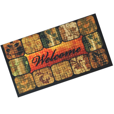 Tapis d'entrée de cuisine en caoutchouc Curra Earth Impressions, 17,5 po x 29 po