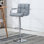 Gleneagles Swivel Upholstered Adjustable Height Counter Stool with Metal Frame