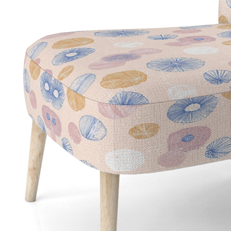Chaise d'appoint abstraite - coquillage rose, Chaise d'appoint sans accoudoirs