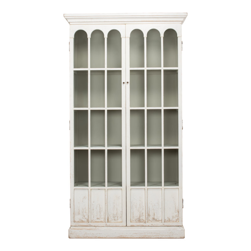 Glass China Cabinet, White