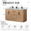 Meuble-lavabo double 60 po avec miroir Anais