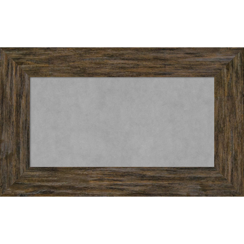 Tableau d'affichage mural magnétique Keyla, H 19 po x l 31 po, Poteau de clôture brun