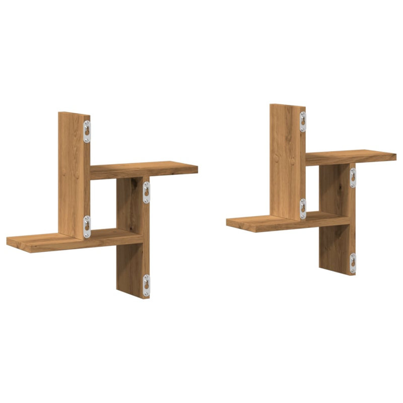 Rocchi Floating Shelf, 38cm H x 38cm W x 12cm, Artisan Oak