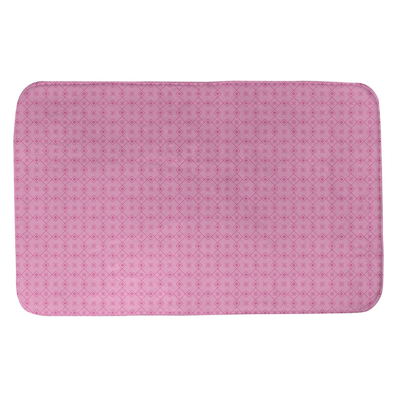 Bueschel Memory Foam Non-Slip Bath Rug, 21" W x 34" L, Pink