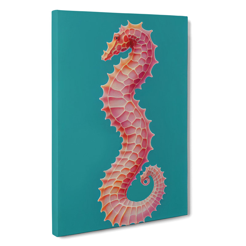 XC1022-3699X Profile Of A Seahorse No.1 - Wrapped Canvas Print, 76cm H x 50cm W x 3cm D