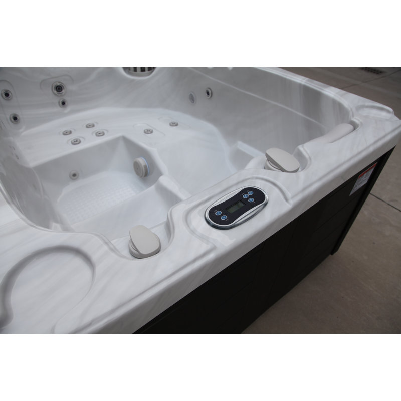 Solace 3 Person 25 Jet Hybrid 110/220-volt Plug And Play Spa With Ozonator And Underwater Led Light