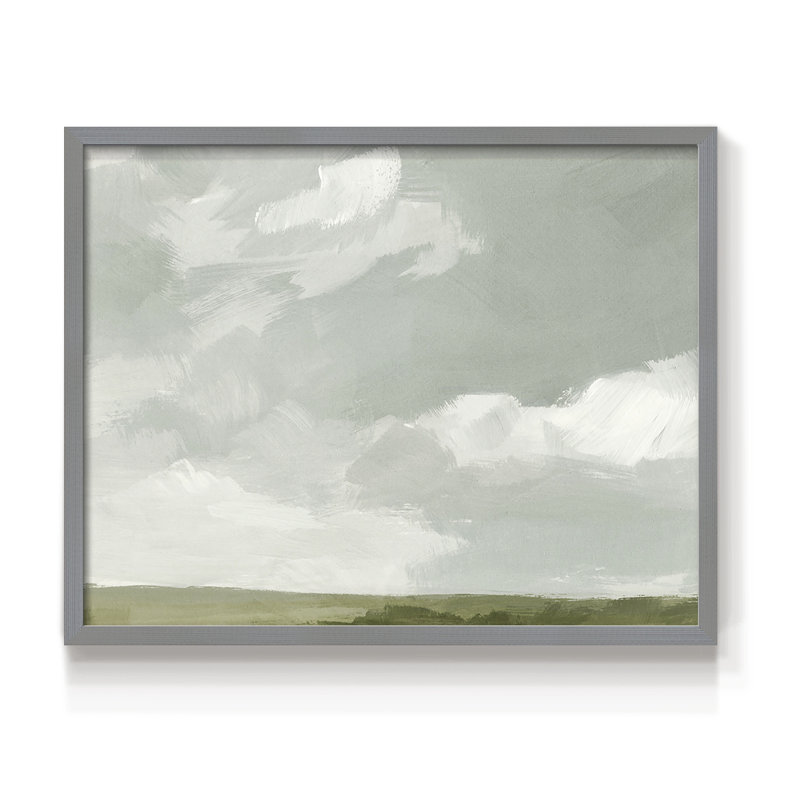 Gray Stone Sky II -Framed Print - Restickable, 11" H x 14" W, Gray