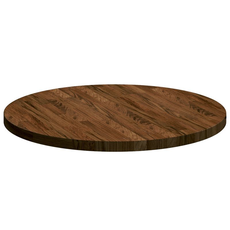 Solid Wood Table Top, 2.5cm H x 60cm W x 60cm D, Dark Brown