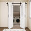 Porte de grange pliante 84 po en bois manufacturé 84 po - apprêtée avec la quincaillerie d'installation-99309710