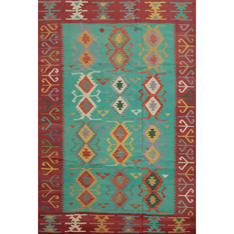 Tapis turc géométrique Kilim 9 x 12