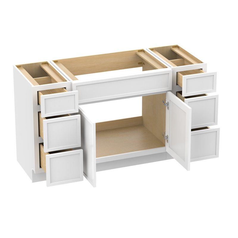 60'' Single Bathroom Vanity Base Only, White