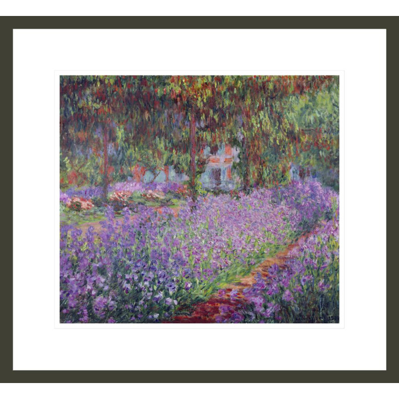 «The Artist's Garden at Giverny» par Claude Monet, impression giclée encadrée, H 17,75 po x l 19,29 po