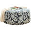 Rembourrage rond à finition florale multicolore, style transitionnel, bordure en cordon de soudure et motif rétro, 39 po x 39 po x 18 po, 30 livres, finition facile à assembler avec motif de finition style, largeur de 39 po, profondeur, 18 po