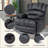 Large Manual Recliner Chair In Fabric, Comfortable And Spacious For Living Room Relaxation-807121441