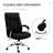 Computer Desk Work Chair, Black, Adjustable 43.25"-47.25" Height, Lumbar Back Support, Linen Material, 360° Swivel, Comfortable Chair For Office Workspace, Height. Black Seat, 264 Lbs Max Load