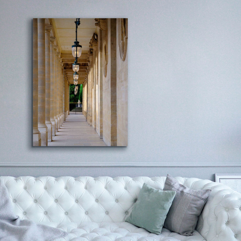 'Paris - Palais Royal Corridor' by Epic Portfolio Canvas Wall Art, 54" H x 40" W x 1.5" D