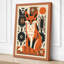 Folk Art Fox Scandinavian - Wrapped Canvas-161714136-161714137
