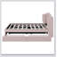 Lit plateforme tapissier avec tête de lit à oreilles, gigogne simple et 2 tiroirs-690096475