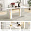 Ensemble de table de salle à manger rectangulaire avec chaises capitonnées, ensemble de table de salle à manger de style campagnard Mid-Century-837927361-837927366-837927423