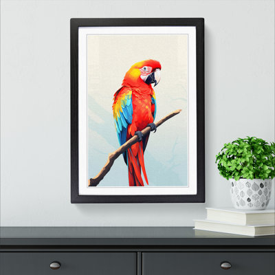 Parrot Minimalism 1 Piece Single Picture Frame Wall Art