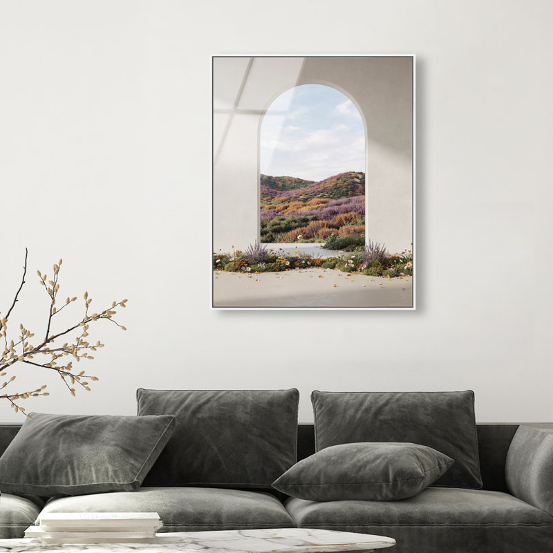 Window to Paradise II Print, 21"H x 17"W, White Floater Frame