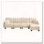 Canapé en L Chenille Cloud avec repose-pieds et 4 coussins, beige crème-134042948-134042955