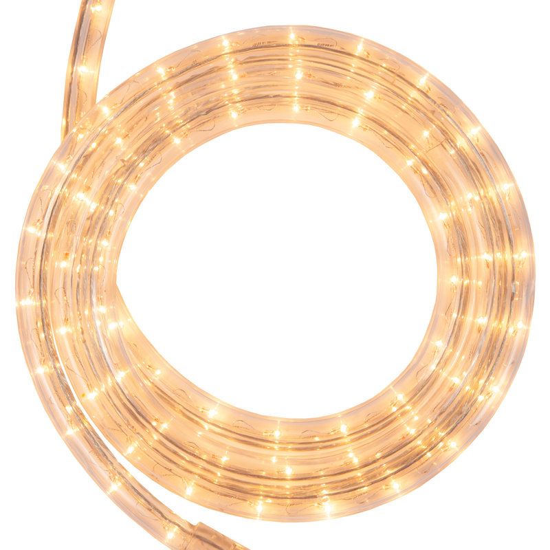18FT 216 Light End-to-End Connectable Rope Lights, Clear