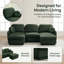 Canapé modulaire en U en chenille de 105 po Rumley avec repose-pieds mobile, assise profonde, coussins de dossier matelassés et coussins décoratifs-133415625