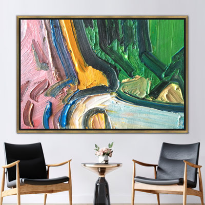 «Abstract Abstract 3D Effect Wall Art», affiche de peinture sur toile acrylique colorée moderne par Etsy