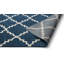 Tapis à motif géométrique bleu marine / blanc Galli-32554673