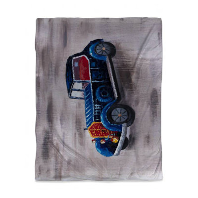 Toy Car Blue Duvet Cover | Fun Transportation Home Decor