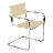 Mart Stam Cantilever Armchair Arm Chair w/ Chrome-Plated Steel Frame (Various Bonded Leather Colors)-1624371526
