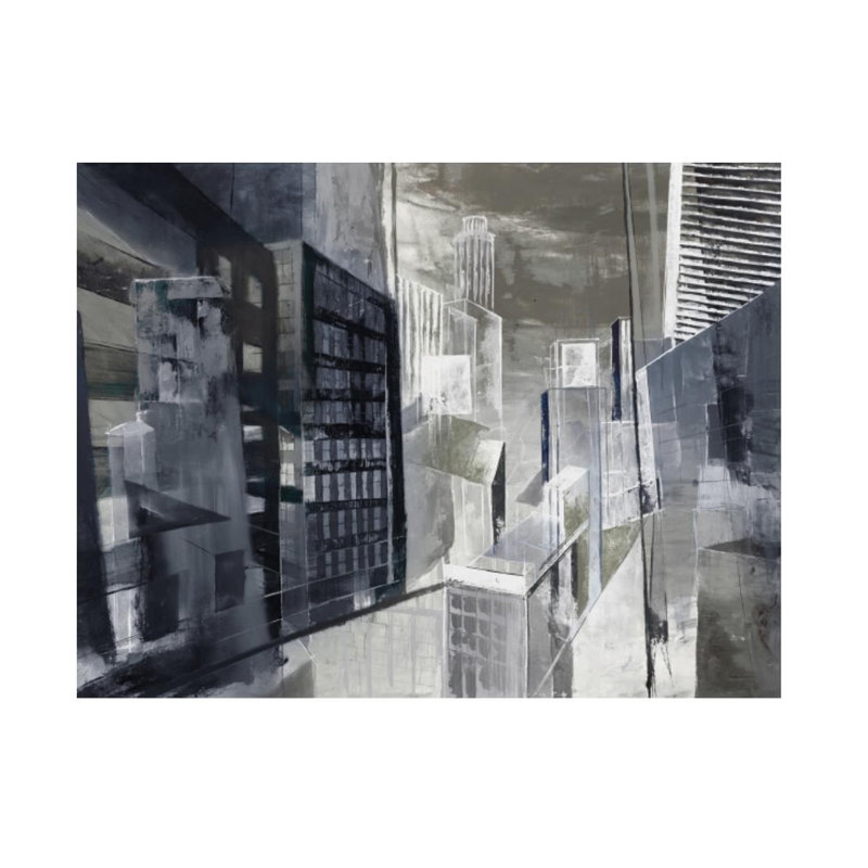 «Observant Perspectives II» par Derek Shaw, impression sur toile tendue, Gel coupé au couteau, H 40 po x l 53 po x P 1,5 po