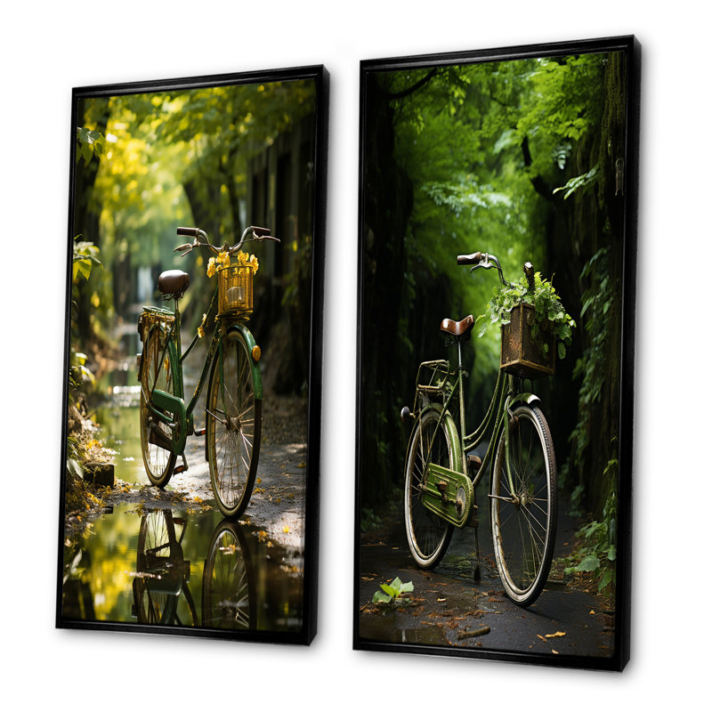 Emerald Excasion - ensemble de 2 impressions sur toile, H 28 po x l 25 po, Cadre noir