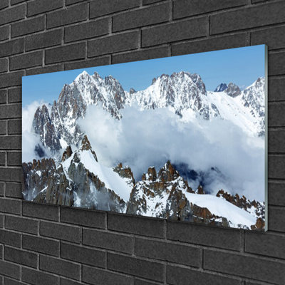 Landscape Mountains - Unframed Photograph on Glass