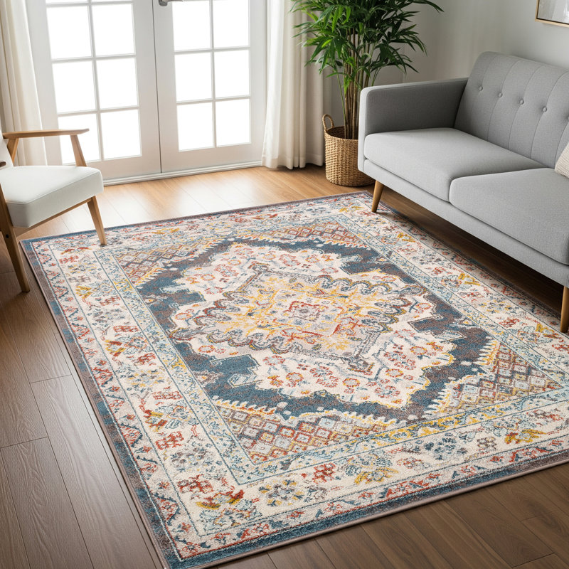 Vintage Look Area Rug, Rectangle 140 x 200 cm