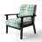 Maelis - Turquoise Watercolor Geometrical I - Upholstered Modern Accent Arm Chair