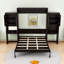 Grand lit escamotable avec bureau intégré, coiffeuse et armoires de rangement-424828281
