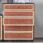 Buffet décoratif rétro en bois massif noir-408445422