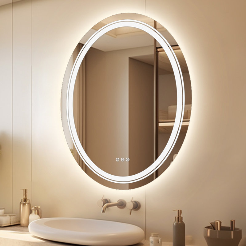 Amelia-Lilly Flat Wall Mirror, 70cm H x 50cm W