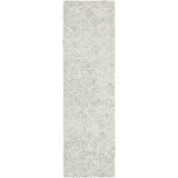 Linsly Geometric Area Rug in Light Green/Ivory