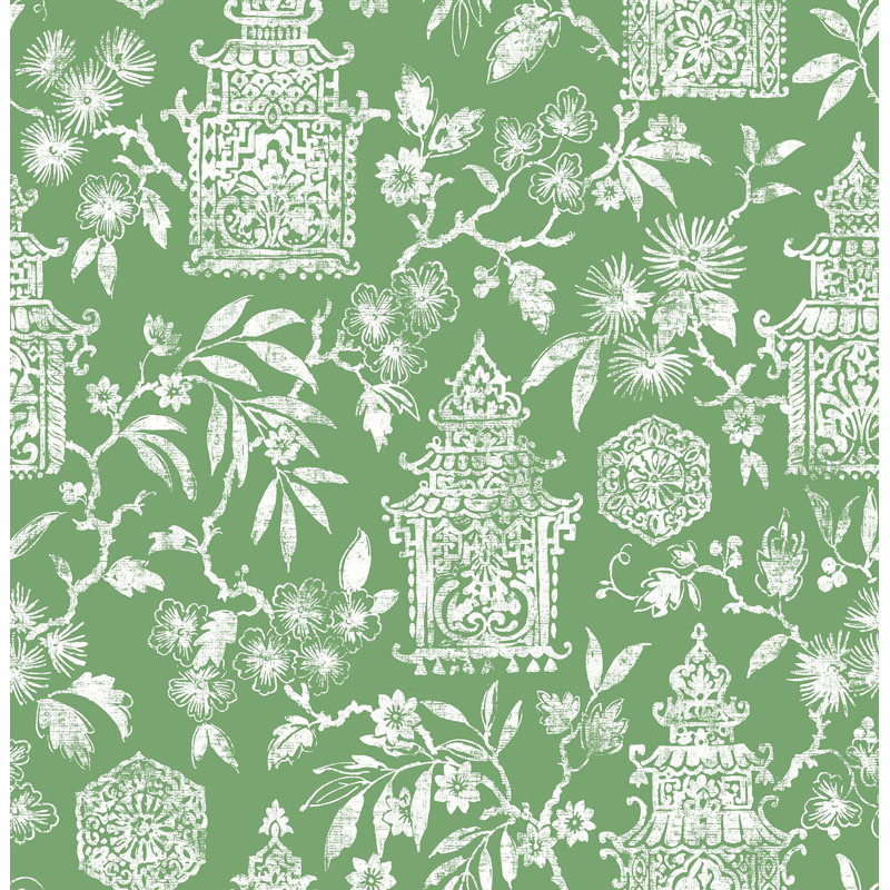 Papier peint adhésif Clabaugh, Vert