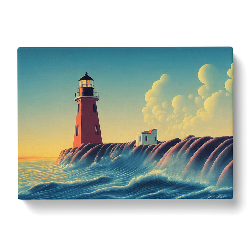 Lighthouse Seascape Vol.5 - Wrapped Canvas Print, 35cm H x 50cm W x 3cm D